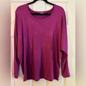 Cut From The Kloth - Large - Fuchsia Long Sleeves Shirt/Top